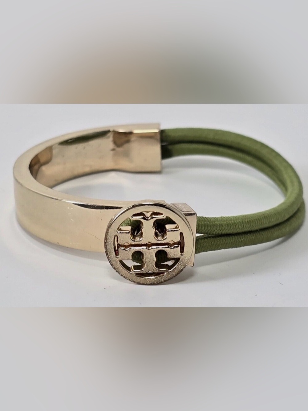 Tory Burch Gold-Tone Logo bracelet with Cord
